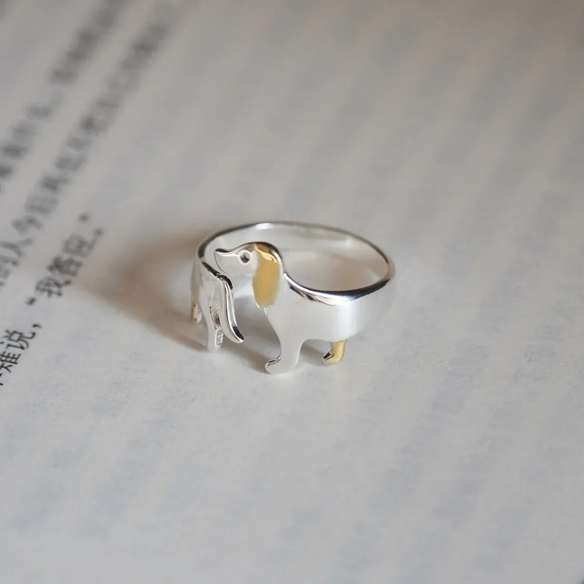 925 Sterling Silver Dachshund Ring – Adjustable Fit